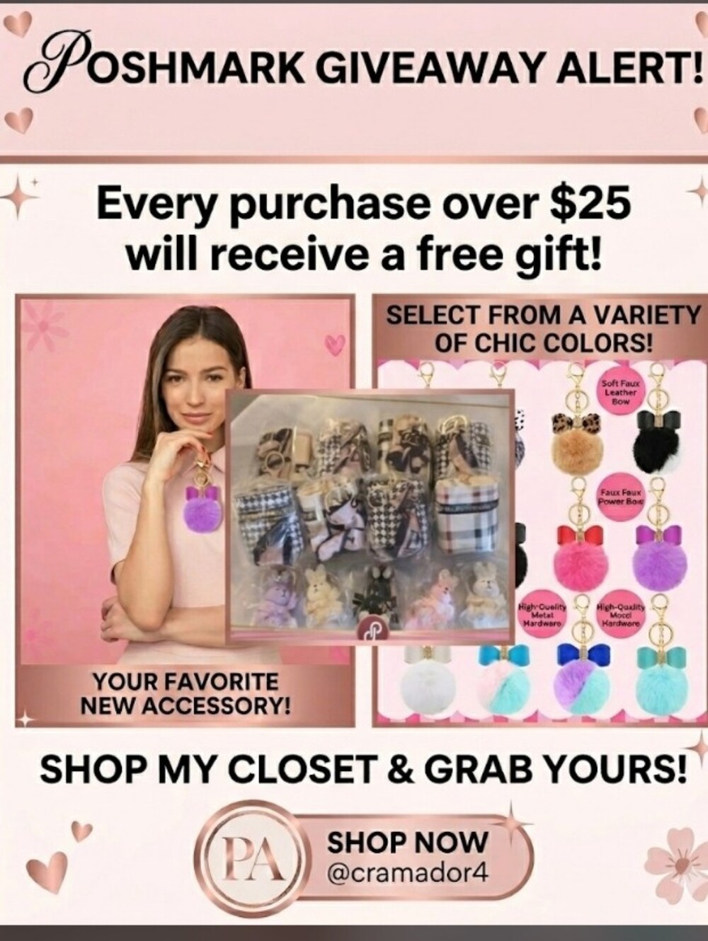 Free Key Chain Giveaway Promotion - with Bundle Purchase of $25 or More!